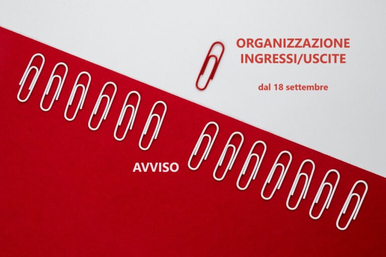 Avviso – Ai Docenti- Famiglie e Alunni- Personale ATA – Pianificazione Ingressi/uscite – dal 18/09/2023