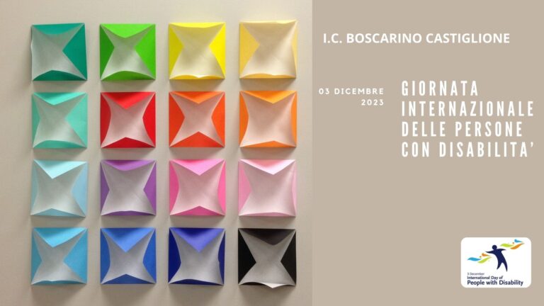 L’I.C. Boscarino-Castiglione celebra la Giornata Internazionale delle persone con disabilità