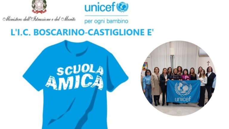 L’I.C. Boscarino-Castiglione è Scuola Amica UNICEF