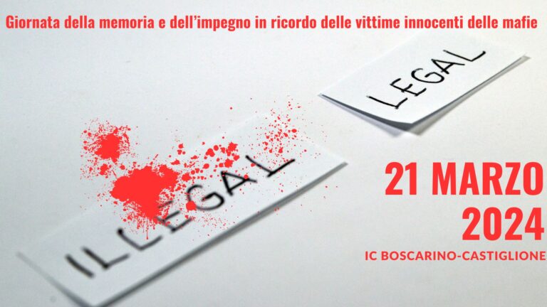 Giornata della memoria e dell’impegno in ricordo delle vittime innocenti delle mafie 21 marzo
