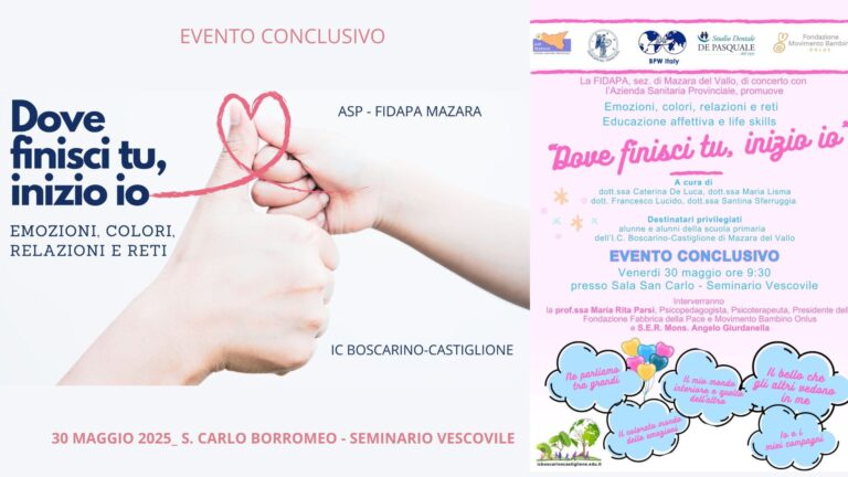 Evento conclusivo “Dove finisci tu, inizio io” _ 30 maggio 2025 _Sala San Carlo Seminario Vescovile