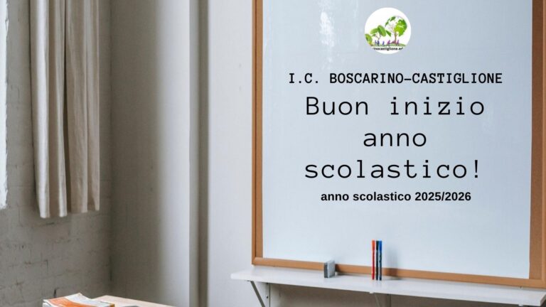 Buon inizio anno scolastico 2025/2026
