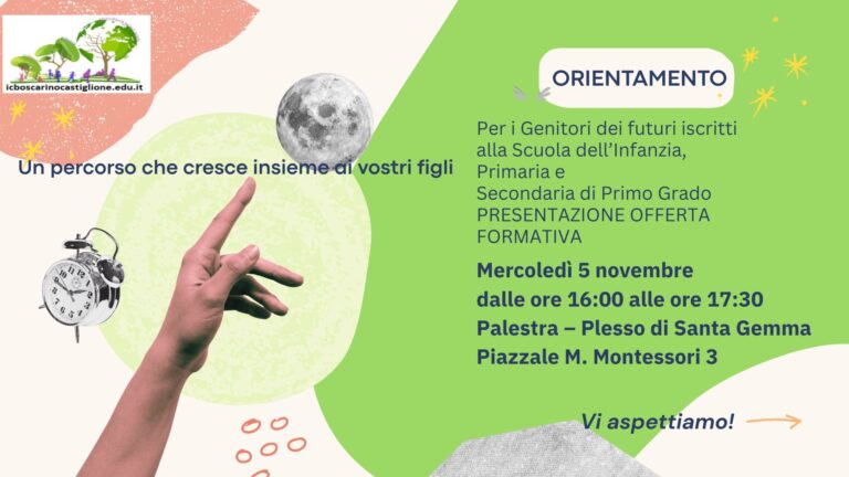 Per le giornate di Orientamento: primo incontro 5 novembre 2025